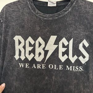 Ole Miss Black Graphic Tee Retro